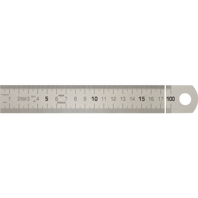 Reglet Semi-rigide Inox 1000 MM Graduation Recto Verso KS Tools référence fournisseur KS3000112